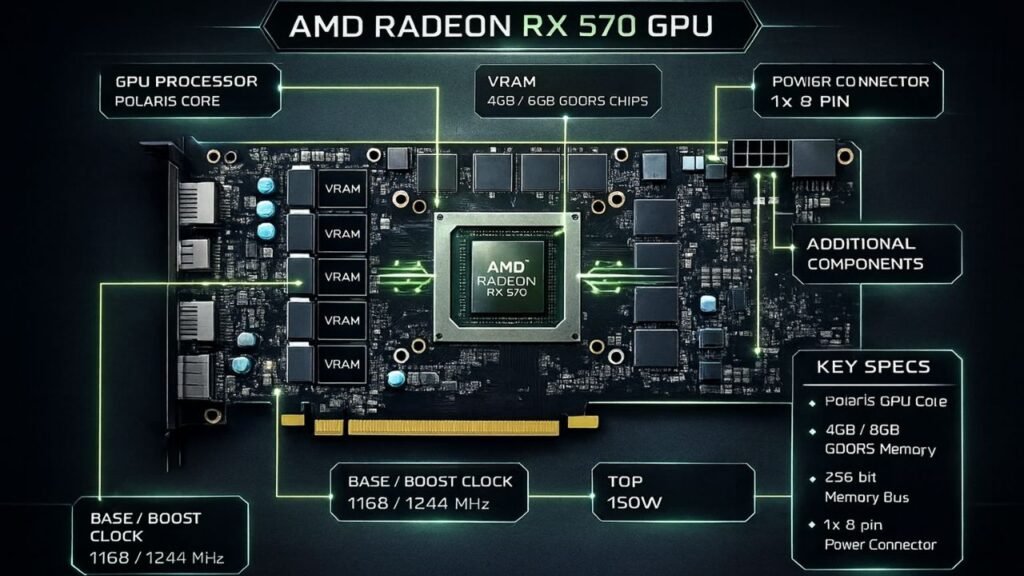 RX 570 Specifications diagram  