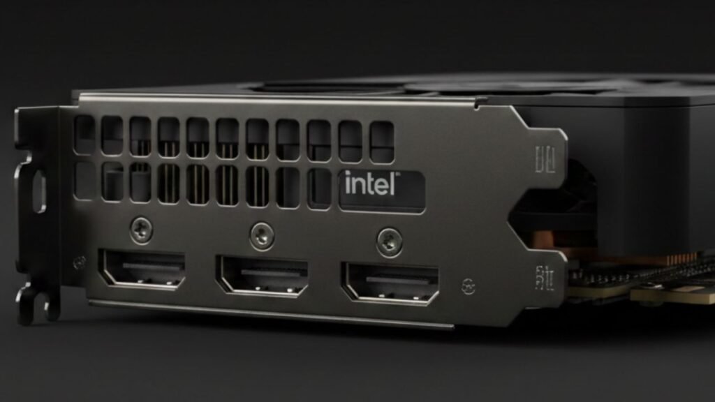 Intel ARC A770 side IO shot